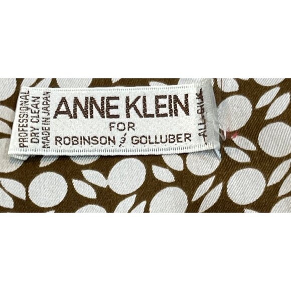 Vintage 1970’s Anne Klein Scarf FOR ROBINSON & GOLLUBER Scarf Geometric Motif - Picture 6 of 6